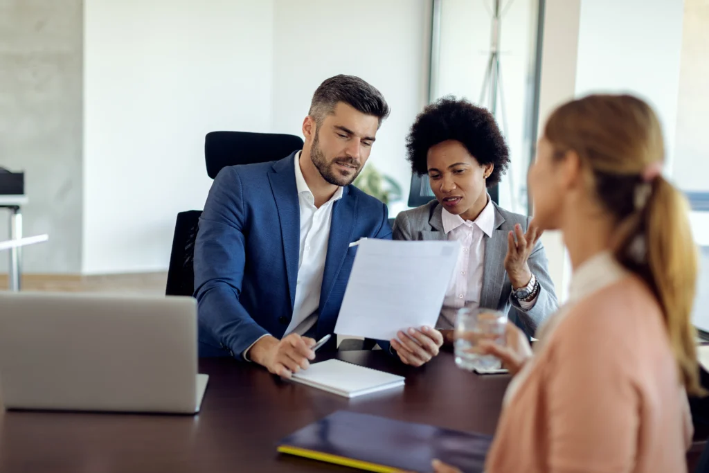 Legal staffing professional reviewing a qualified candidate for a job