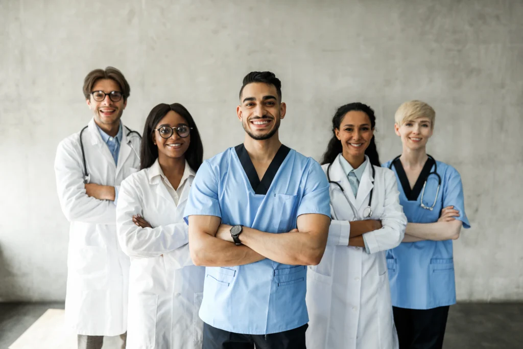 Healthcare team representing a small practice outsourcing revenue cycle management