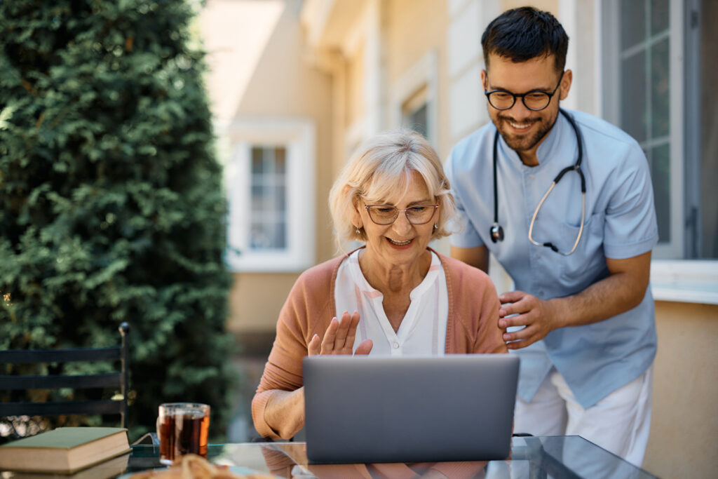 Home Health Intake Coordinator Outsourcing: What It Costs and How to Get It Right 1 Senior patient filling out intake paperwork at home, the kind of documentation an intake coordinator home health team helps process